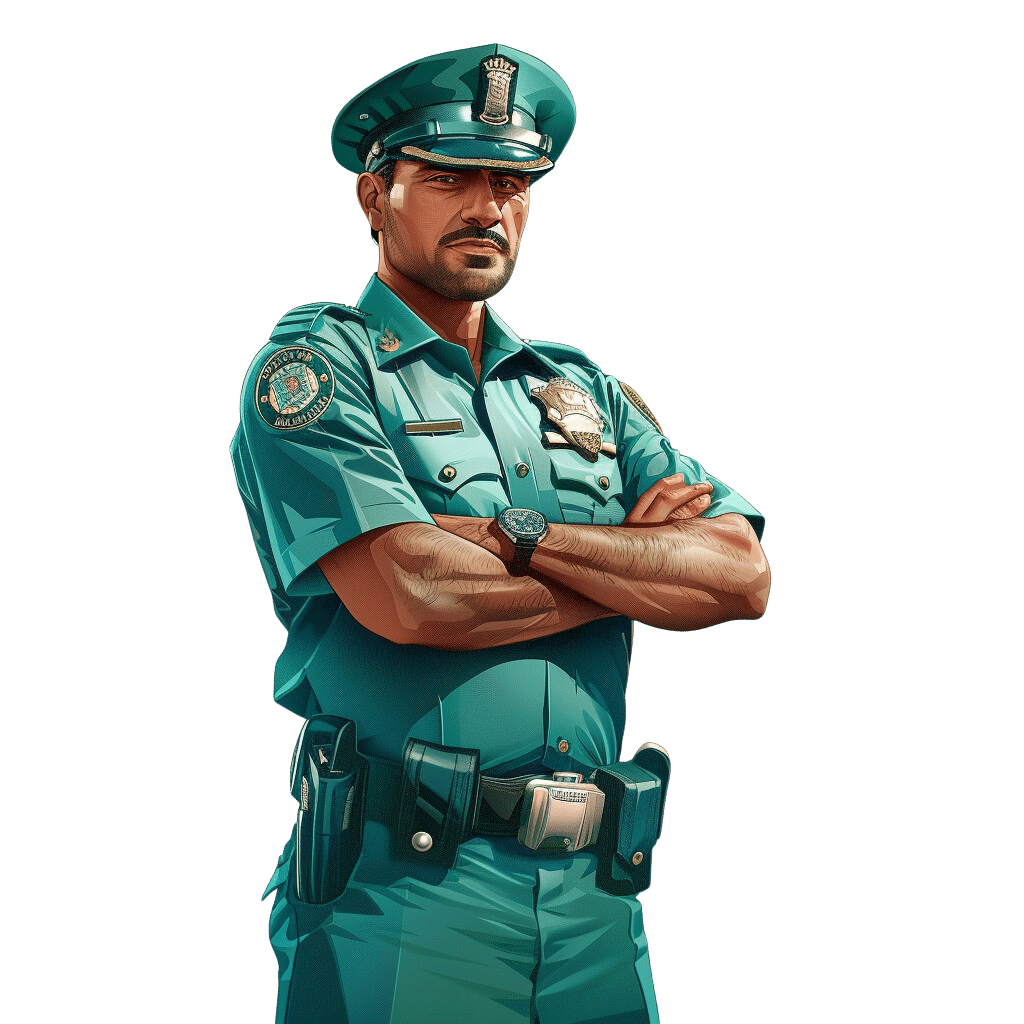 Polizeipräsenz und Autorität Dubai