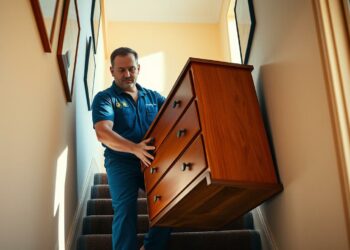 Umzugshelfer Hannover beim Tragen von Möbeln