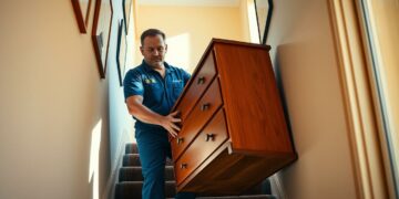 Umzugshelfer Hannover beim Tragen von Möbeln